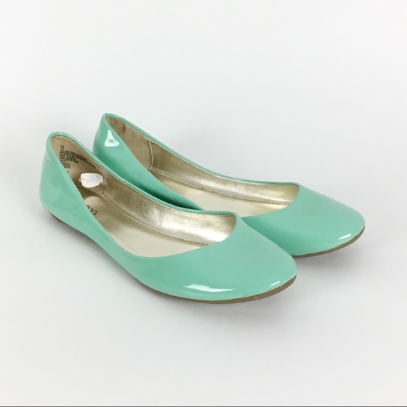 Xhilaration Shoes - Xhilaration Mint Green Patent Ballet Flats 6.5